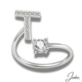 Bague ajustable | Initiale Bagues Jawhar.fr T Ajustable 