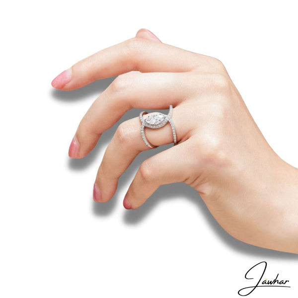 Bague argent | Large Croix Bagues Jawhar.fr 