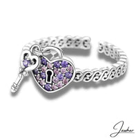 Bague glam ajustable | Clé Coeur Bagues Jawhar.fr Ajustable 